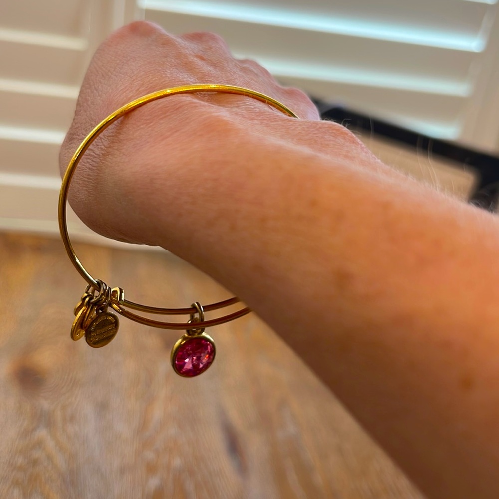 Alex and Ani October Birthstone charm bangle